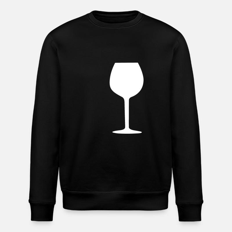 Wine Glass, Wine - Stanley/Stella ROLLER Unisex Organic Sweatshirt - black