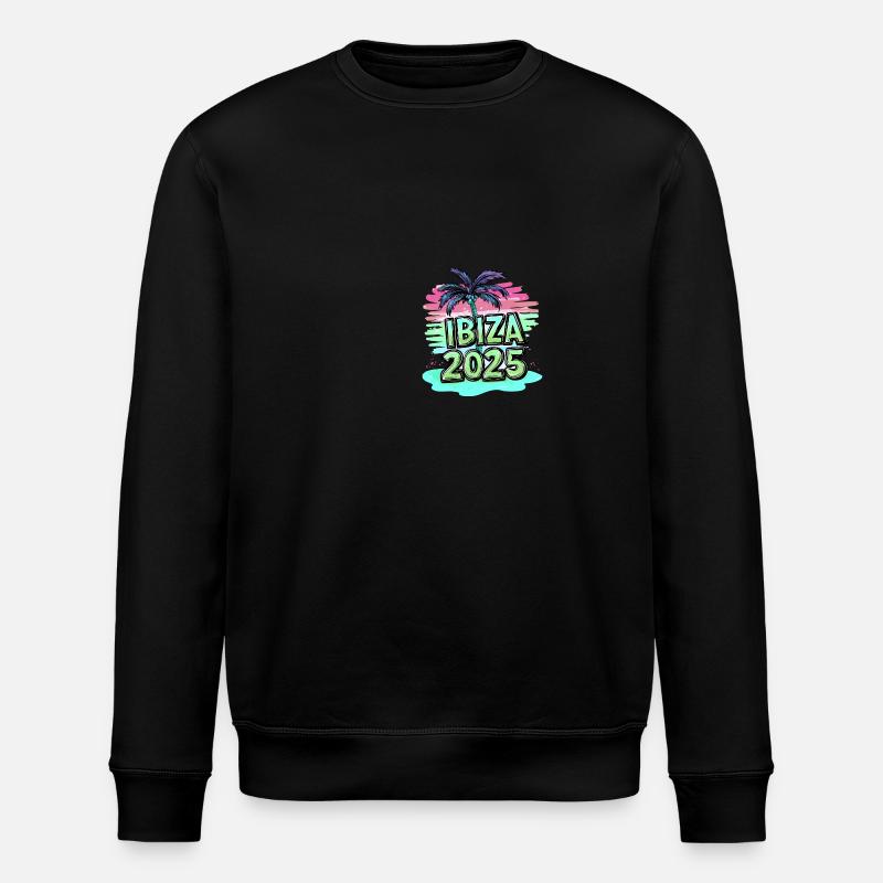 Plage d’Ibiza 2025 - Sweat bio ROLLER Stanley/Stella Unisexe - noir