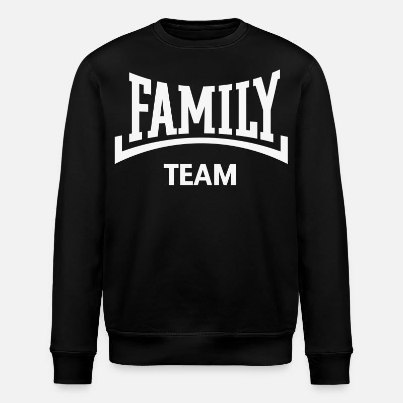 Équipe familiale (Famille / Concave / Blanc) - Sweat bio ROLLER Stanley/Stella Unisexe - noir