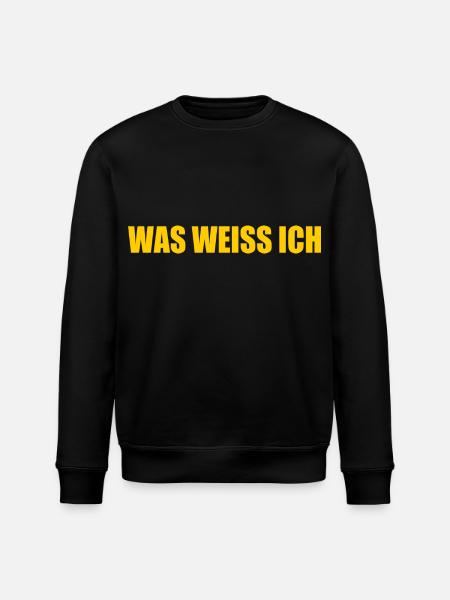 Was weiss ich - Stanley/Stella Unisex Bio-Sweatshirt ROLLER - Schwarz