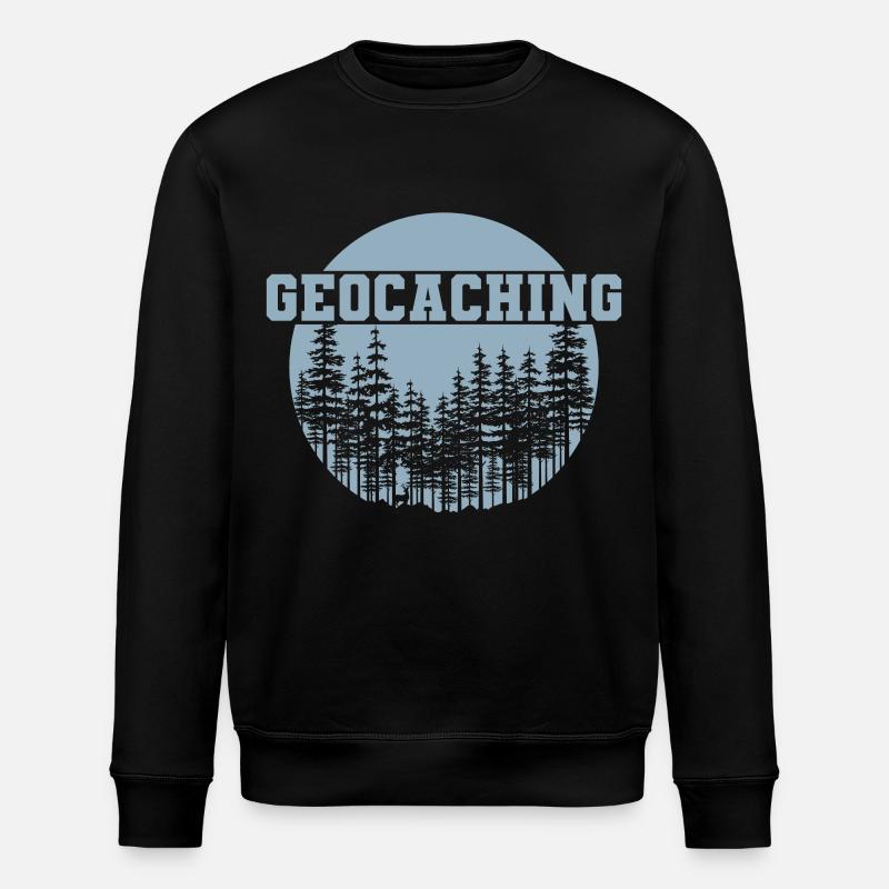 Geocaching im Wald - Stanley/Stella Unisex Bio-Sweatshirt ROLLER - Schwarz