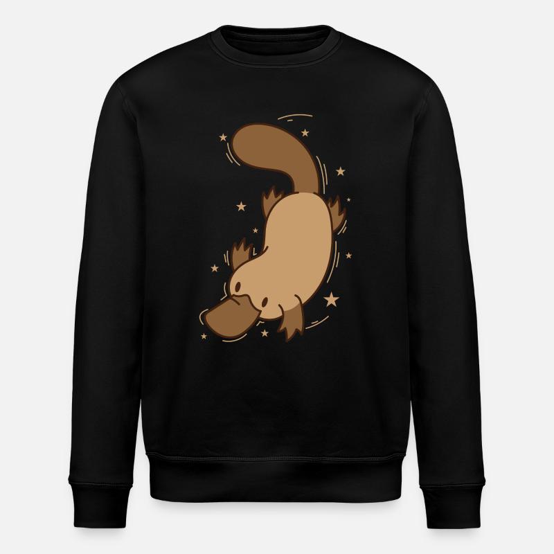 Platypus diving Australia - Stanley/Stella ROLLER Unisex Organic Sweatshirt - black