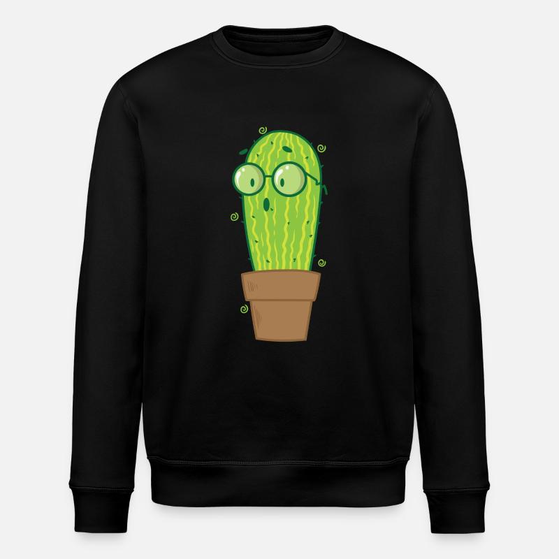 Plante de cactus Nerd - Sweat bio ROLLER Stanley/Stella Unisexe - noir