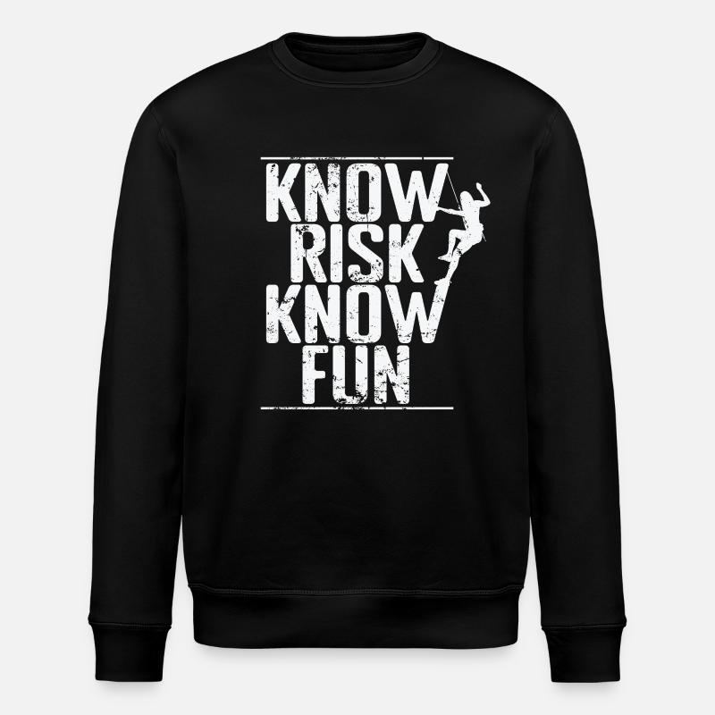 Know Risk Know Fun Bouldern - Stanley/Stella Unisex Bio-Sweatshirt ROLLER - Schwarz