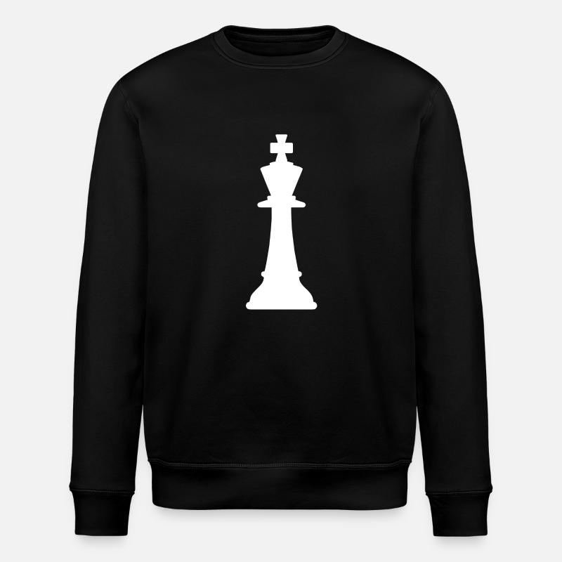 King Chess Piece - Stanley/Stella ROLLER Unisex Organic Sweatshirt - black