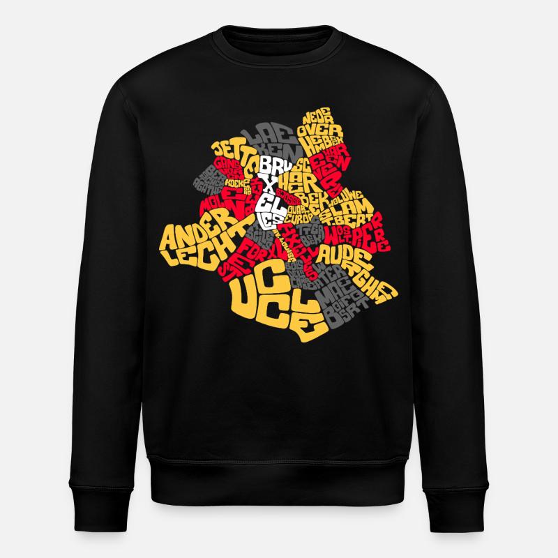 BRUXELLES COMMUNES - Sweat bio ROLLER Stanley/Stella Unisexe - noir