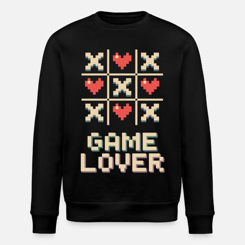 Pixel Heart Tic Tac Toe - Sweat bio ROLLER Stanley/Stella Unisexe - noir