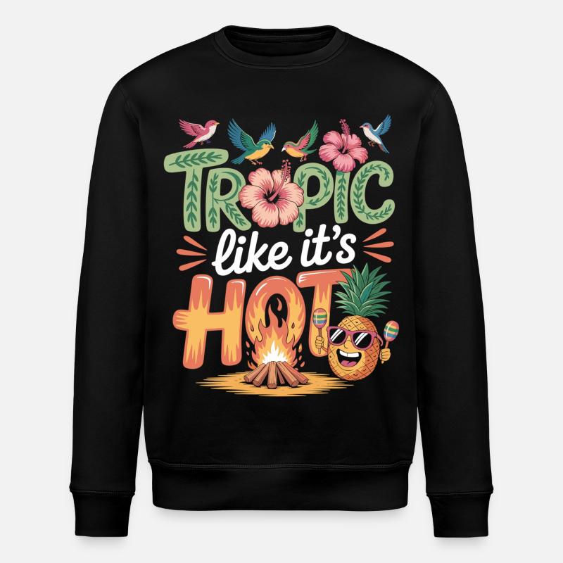 Tropique comme s’il faisait chaud - Sweat bio ROLLER Stanley/Stella Unisexe - noir
