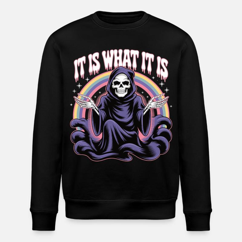 Schwarzer Humor mit Stil - Stanley/Stella Unisex Bio-Sweatshirt ROLLER - Schwarz