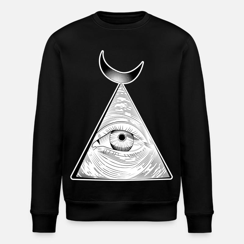 Auge, das alles sieht - Stanley/Stella Unisex Bio-Sweatshirt ROLLER - Schwarz