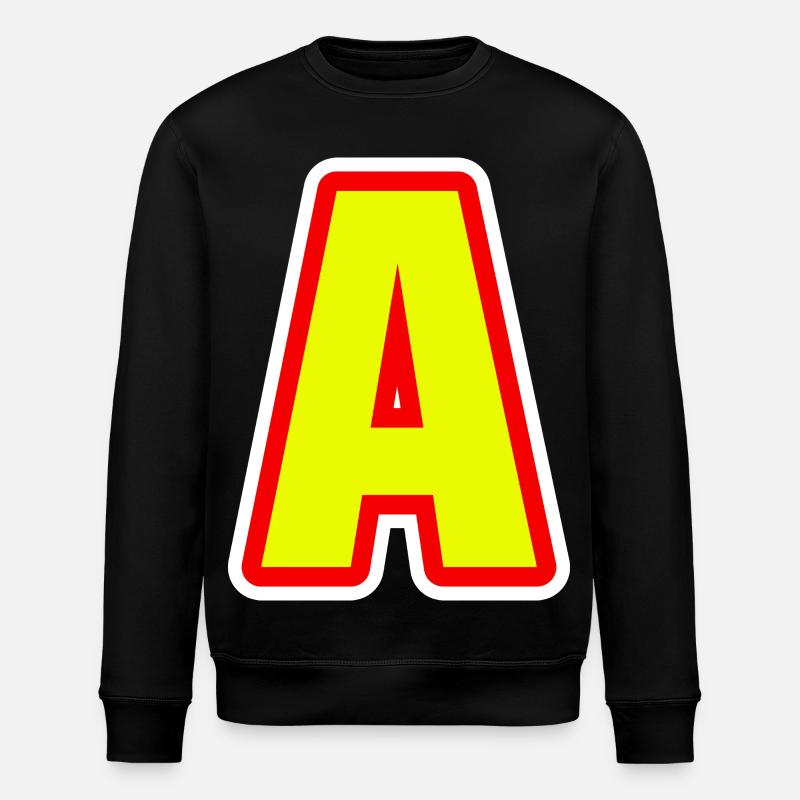 Alphabet, Buchstabe A - Stanley/Stella Unisex Bio-Sweatshirt ROLLER - Schwarz