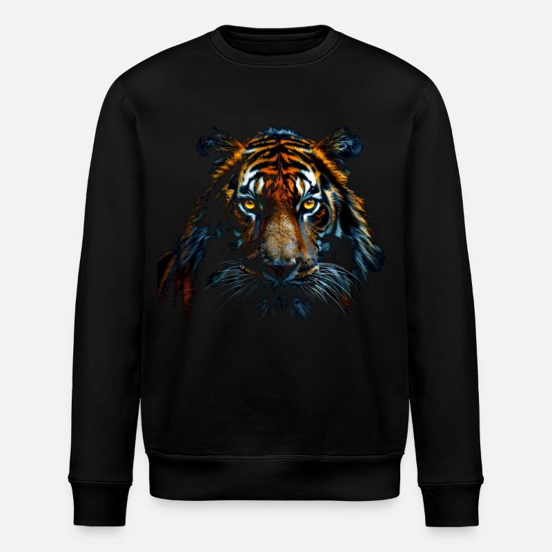 Tête de tigre - Sweat bio ROLLER Stanley/Stella Unisexe - noir