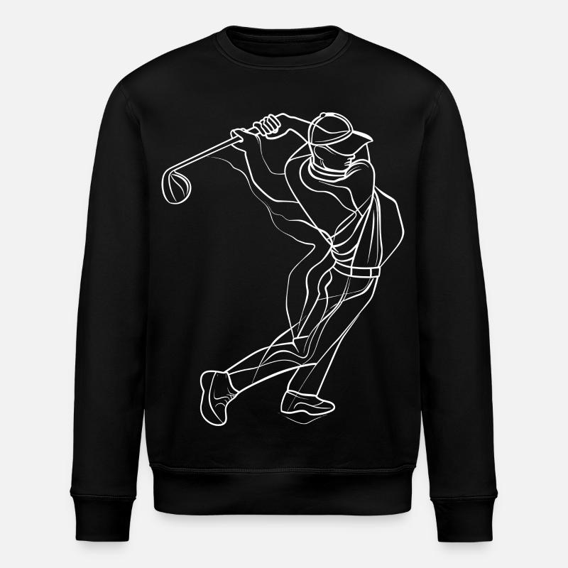 Golfer Skizze - Stanley/Stella Unisex Bio-Sweatshirt ROLLER - Schwarz