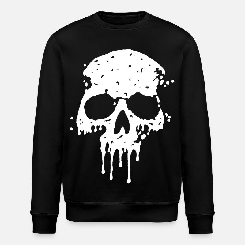 Crâne graffiti - Sweat bio ROLLER Stanley/Stella Unisexe - noir