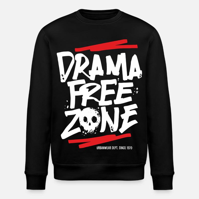 drama_queen_free_zone_skull - Sweat bio ROLLER Stanley/Stella Unisexe - noir