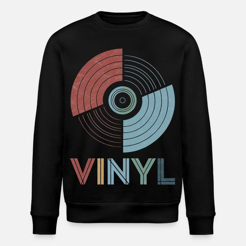 Vinyl Retro - Stanley/Stella Unisex Bio-Sweatshirt ROLLER - Schwarz