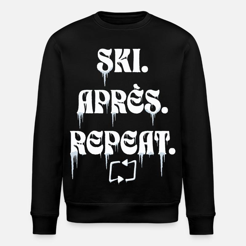 Ski Après Repeat - Stanley/Stella ROLLER Unisex Organic Sweatshirt - black