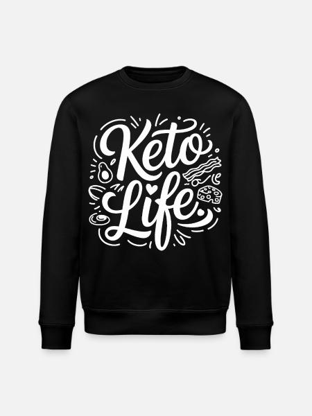 Keto Life Doodle - Stanley/Stella ROLLER Unisex Organic Sweatshirt - black