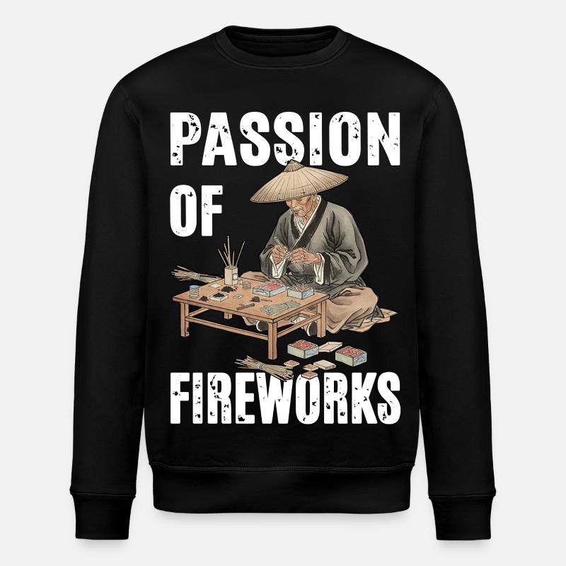 Passion Of Fireworks - Stanley/Stella Unisex Bio-Sweatshirt ROLLER - Schwarz