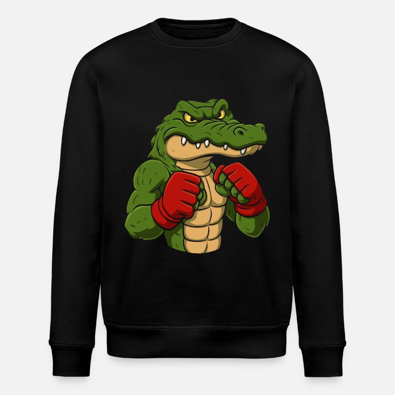 Crocodile Boxe Dessin animé - Sweat bio ROLLER Stanley/Stella Unisexe - noir