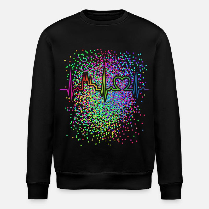 Confetti Cologne Carnival Rainbow Disguise - Stanley/Stella ROLLER Unisex Organic Sweatshirt - black