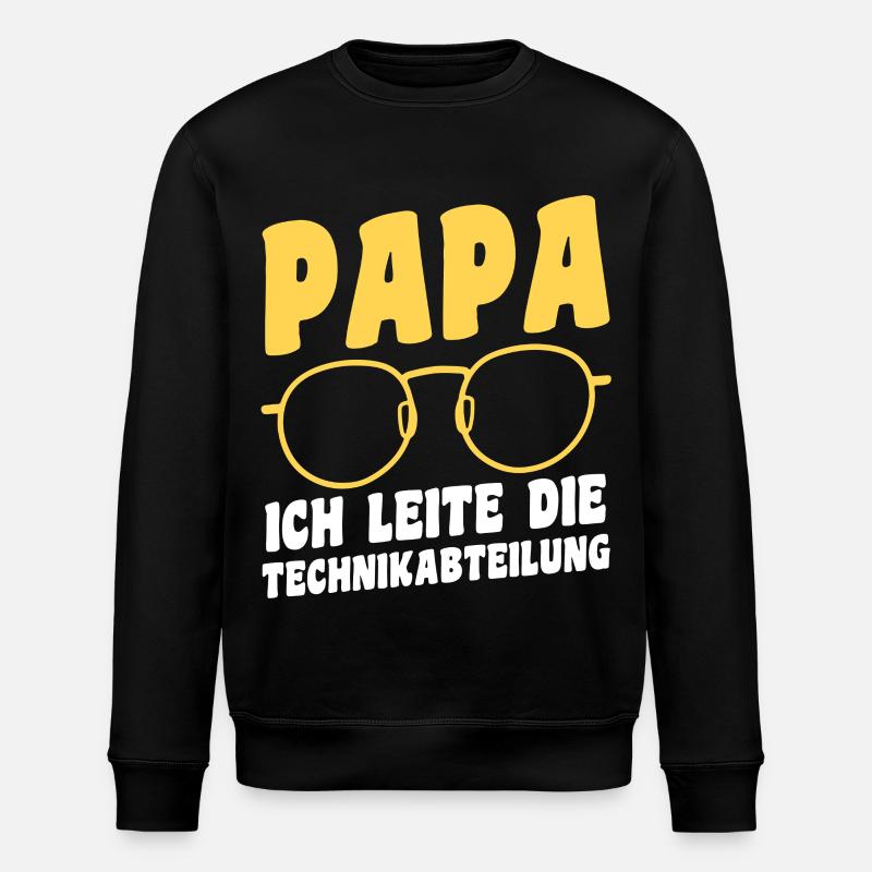 Papa Technicien Père - Sweat bio ROLLER Stanley/Stella Unisexe - noir