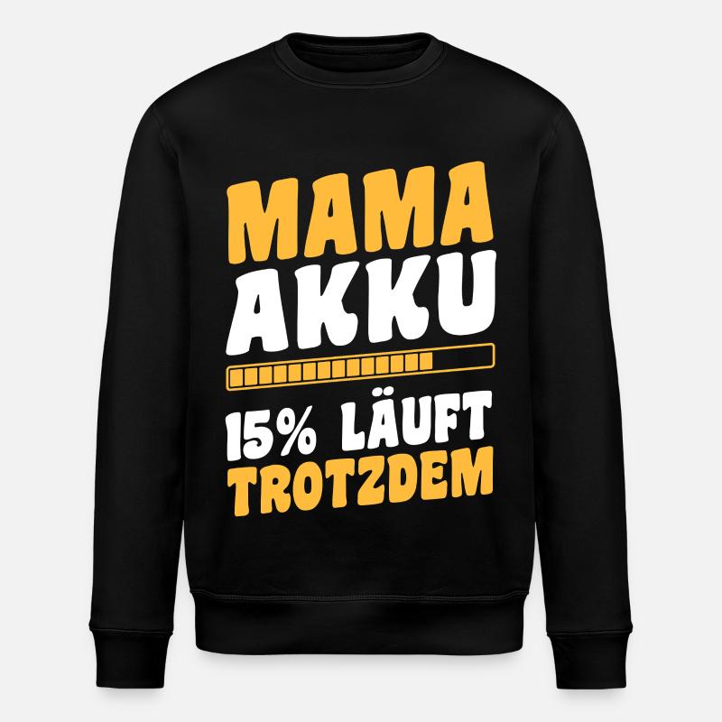 Mutter Team Mama - Stanley/Stella Unisex Bio-Sweatshirt ROLLER - Schwarz
