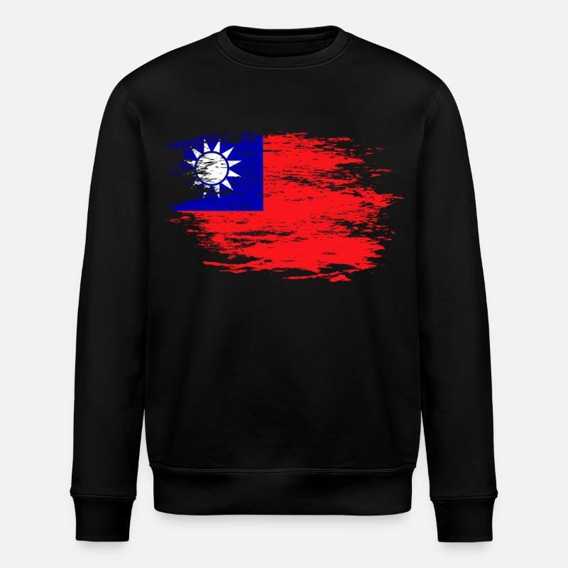 Taiwan Flagge Fahne - Stanley/Stella Unisex Bio-Sweatshirt ROLLER - Schwarz