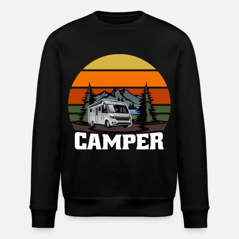 Cadeau Camper Camper Caravan - Sweat bio ROLLER Stanley/Stella Unisexe - noir