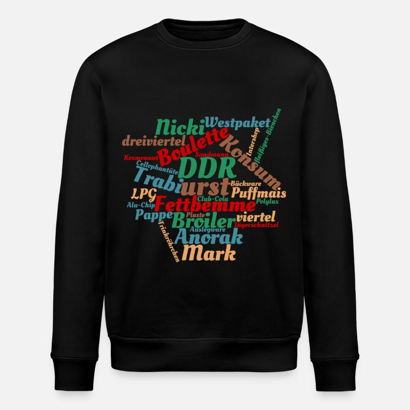 DDR Ostalgie Wörtersammlung - Stanley/Stella Unisex Bio-Sweatshirt ROLLER - Schwarz