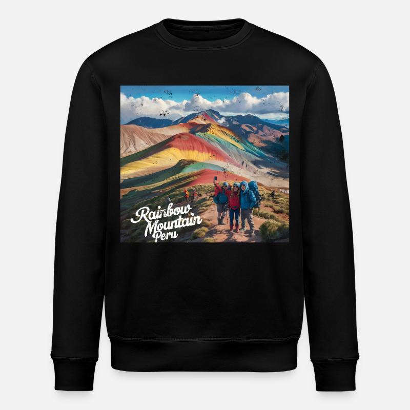 Rainbow Mountain Peru - Stanley/Stella ROLLER Unisex Organic Sweatshirt - black