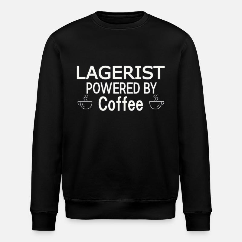Lagerist Powered By Coffee - Stanley/Stella ROLLER Unisex Organic Sweatshirt - black