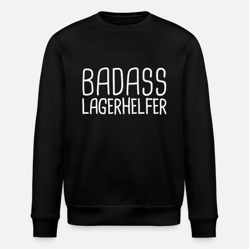 Camp Helper Badass - Stanley/Stella ROLLER Unisex Organic Sweatshirt - black