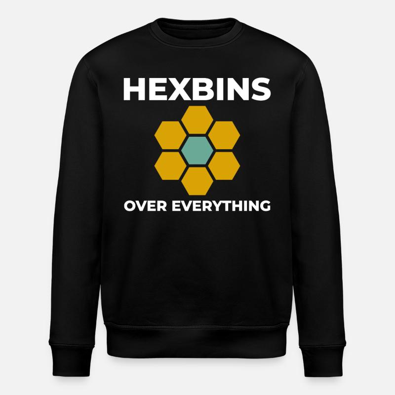Hexbins Datenvisualisierung GIS Mapping Räumlich - Stanley/Stella Unisex Bio-Sweatshirt ROLLER - Schwarz