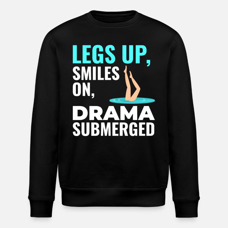Legs Up Lächelt bei Synchronschwimm-Drama - Stanley/Stella Unisex Bio-Sweatshirt ROLLER - Schwarz