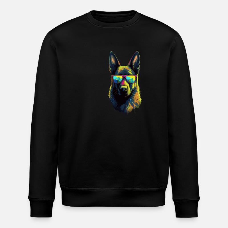 Deutscher Schäferhund Hund Hunderasse - Stanley/Stella Unisex Bio-Sweatshirt ROLLER - Schwarz