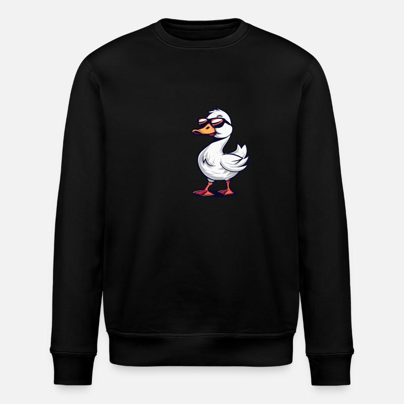 Gans Tier - Stanley/Stella Unisex Bio-Sweatshirt ROLLER - Schwarz