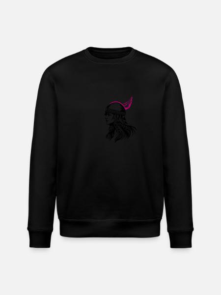 Viking Warrior Valkyrie - Stanley/Stella ROLLER Unisex Organic Sweatshirt - black
