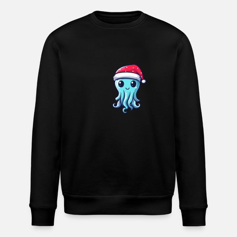 Méduse Noël mignon - Sweat bio ROLLER Stanley/Stella Unisexe - noir