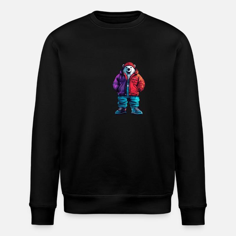 Ours polaire Drôle d’hiver - Sweat bio ROLLER Stanley/Stella Unisexe - noir