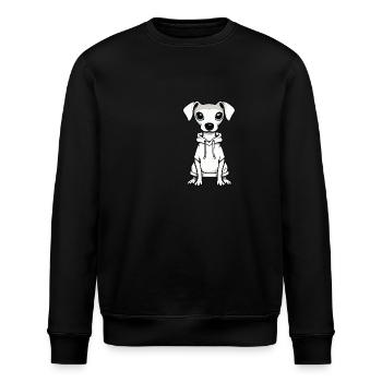 Whippet Hund Lustig - Stanley/Stella Unisex Bio-Sweatshirt ROLLER - Schwarz - Vorne - Nik (191cm)