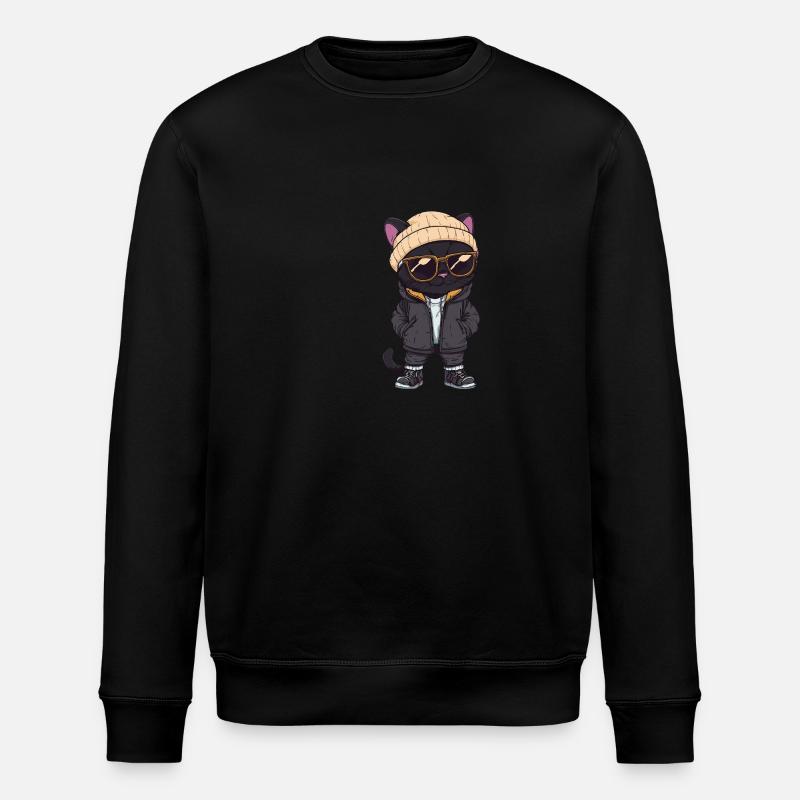 Panther Cool Comic - Stanley/Stella ROLLER Unisex Organic Sweatshirt - black