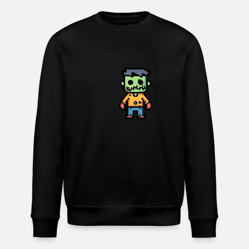 Zombie Halloween Comic Funny - Stanley/Stella ROLLER Unisex Organic Sweatshirt - black
