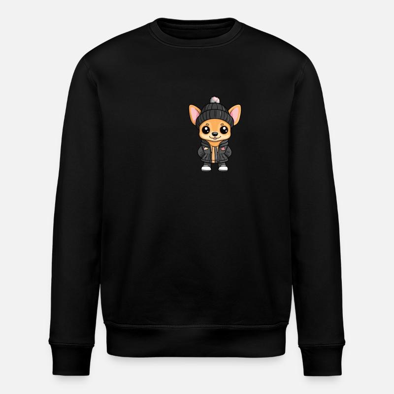 Chien Chihuahua Élégant - Sweat bio ROLLER Stanley/Stella Unisexe - noir