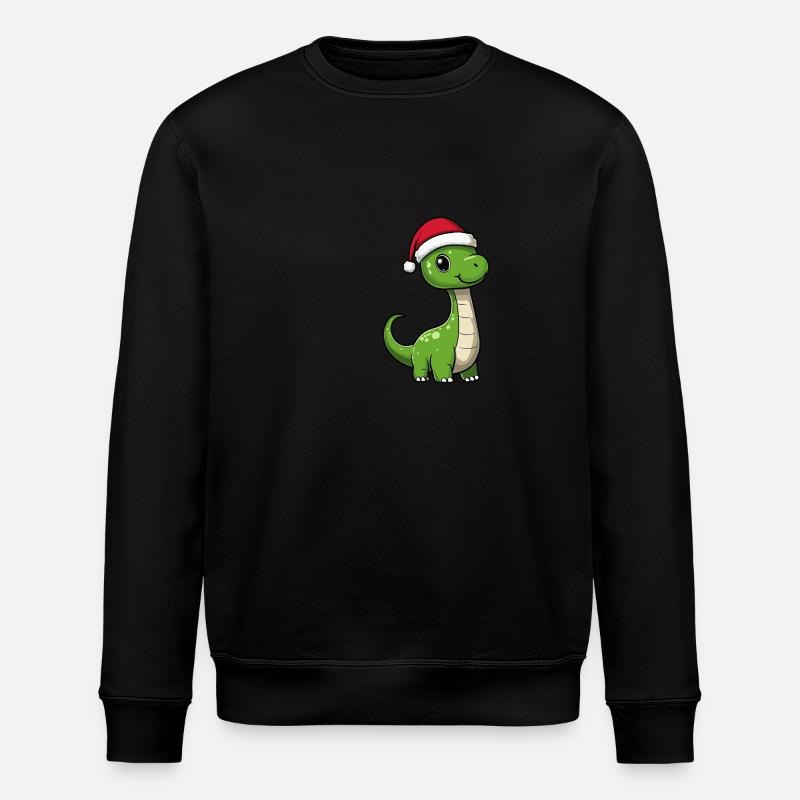Dinosaure Brontosaure Noël Mignon - Sweat bio ROLLER Stanley/Stella Unisexe - noir