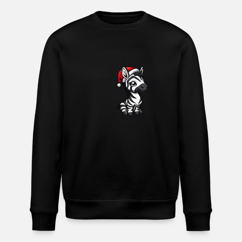 Zebra Weihnachten - Stanley/Stella Unisex Bio-Sweatshirt ROLLER - Schwarz