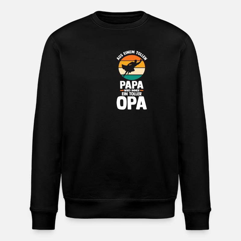 Vater Papa Großvater Opa - Stanley/Stella Unisex Bio-Sweatshirt ROLLER - Schwarz