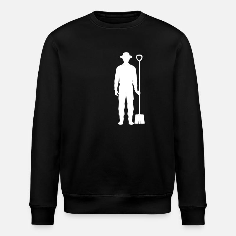 Landwirt Farmer Silhouette - Stanley/Stella Unisex Bio-Sweatshirt ROLLER - Schwarz