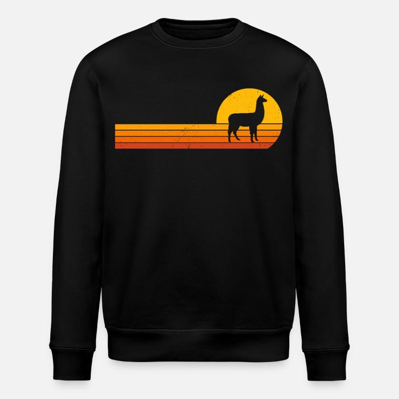 Lever de soleil rétro alpaga - Sweat bio ROLLER Stanley/Stella Unisexe - noir