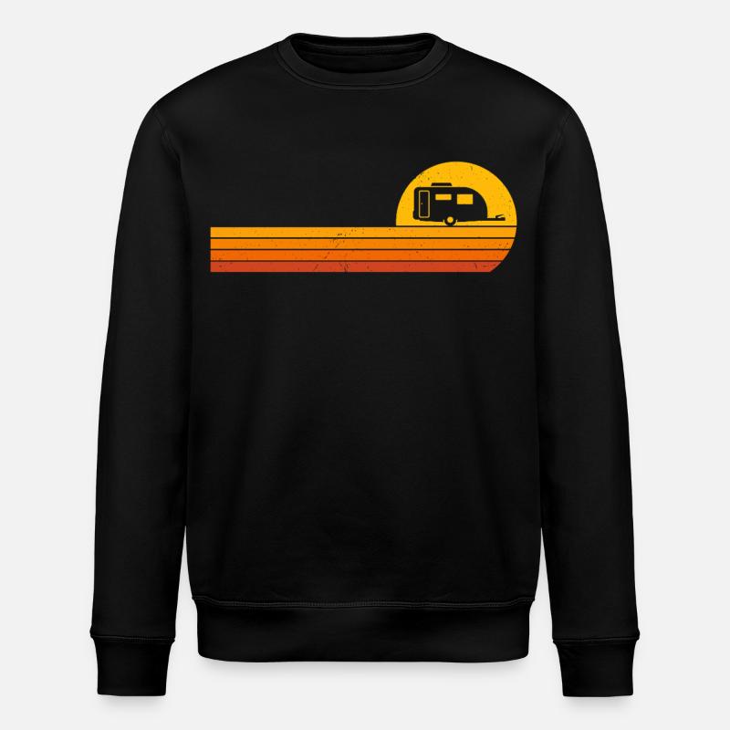 Wohnwagen Sunrise Camping Campingwagen - Stanley/Stella Unisex Bio-Sweatshirt ROLLER - Schwarz